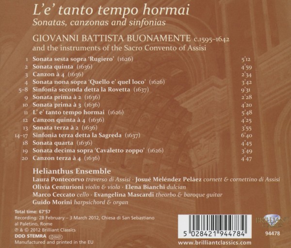 Buonamente: L\'e\' tanto tempo hormai 1