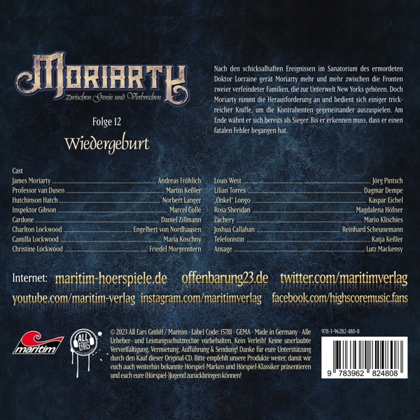 Moriarty 12 - Wiedergeburt 1