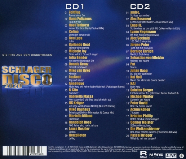 Schlagerdisco 2020-die Hits aus den Discotheken 1