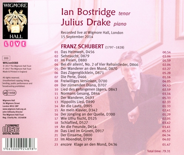 Lieder Vol.3-Wigmore Hall Live 1