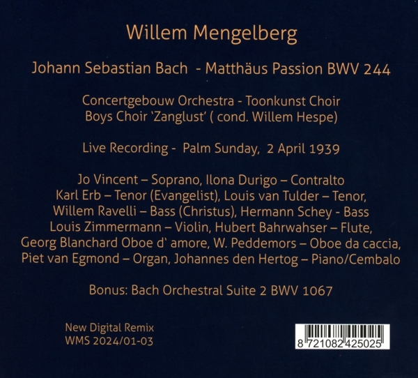 Bach:Matthäus Passion BWV 244(Palm Sunday 1939) 1