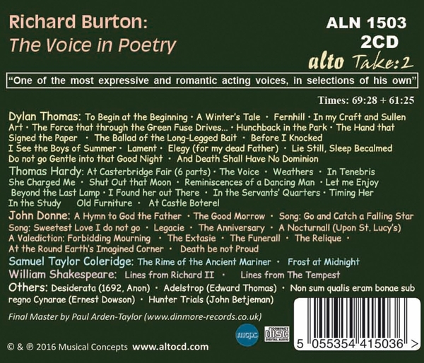 Richard Burton: The Voice in Poetry 1