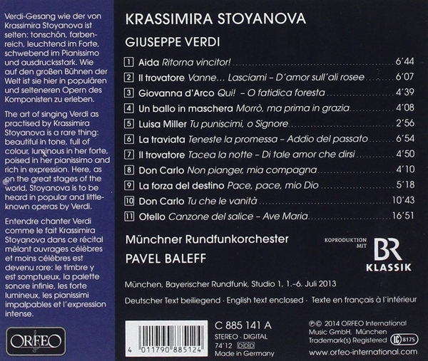 Arien:Aida/ Trovatore/ Otello/ Carlo/ Luisa Miller/ + 1