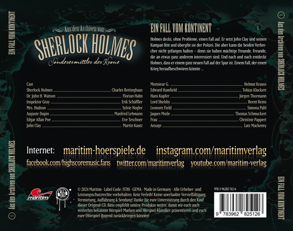 Aus den Archiven 01: Ein Fall Vom Kontinent 1