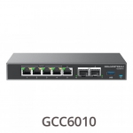 Grandstream - Grandstream Networks GCC6010 switch Gigabit Ethernet (10/100/1000) Energa sobre Ethernet (PoE) Negro, Plata