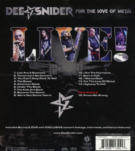For the love of metal - LIVE (CD/ DVD/ BR) 1