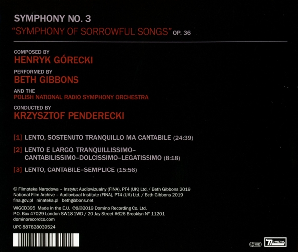 Henryk Górecki: Symphony No. 3 (Jewel Case CD) 1