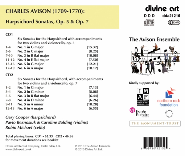 Sonatas for Harpsichord Opus 5 & 7 1