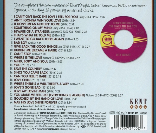 The Rita Wright Years-Rare Motown 1967-1970 1