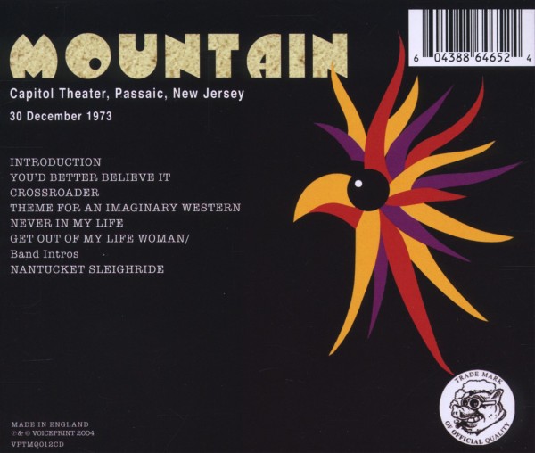 Live At The Capitol Theater, New Jersey 1973 1
