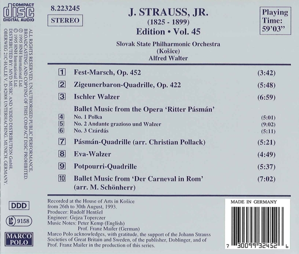 J.STRAUSS JR.-EDITION VOL.45 1