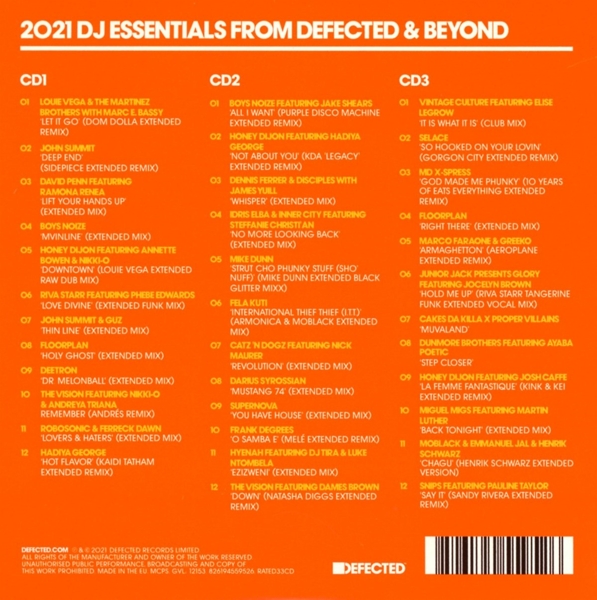 Defected Presents Most Rated: Summer 2021 1