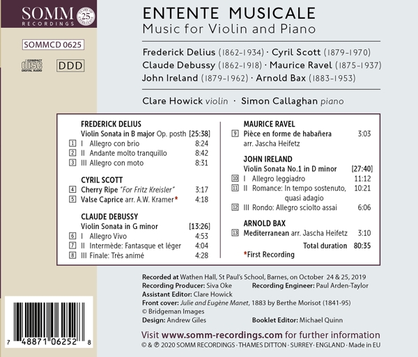 Entente Musicale-Music for Violin and Piano 1