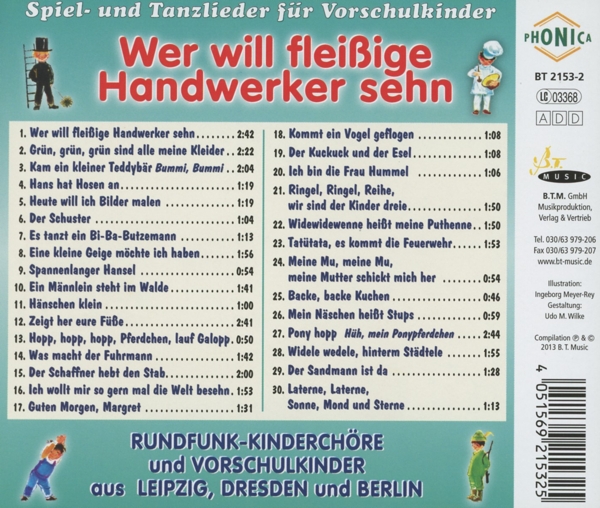 Wer will fleißige Handwerker sehn 1