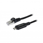 Synergy 21 Kabel, Dosen, Etc. - Kabel USB, C(St) => RJ45(St)_Netzwerkkarte, 3.0m, USB3.2 Type-C, schwarz(Textil), Synergy 21,