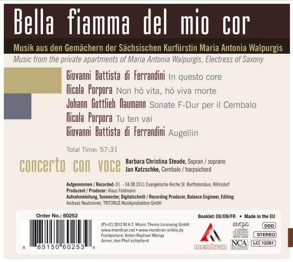 Bella Fiamma Del Mio Cor 1