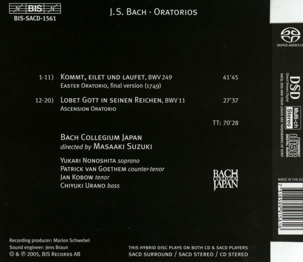 Osteroratorium BWV 249/ + Kantate 11 Lobet Gott 1
