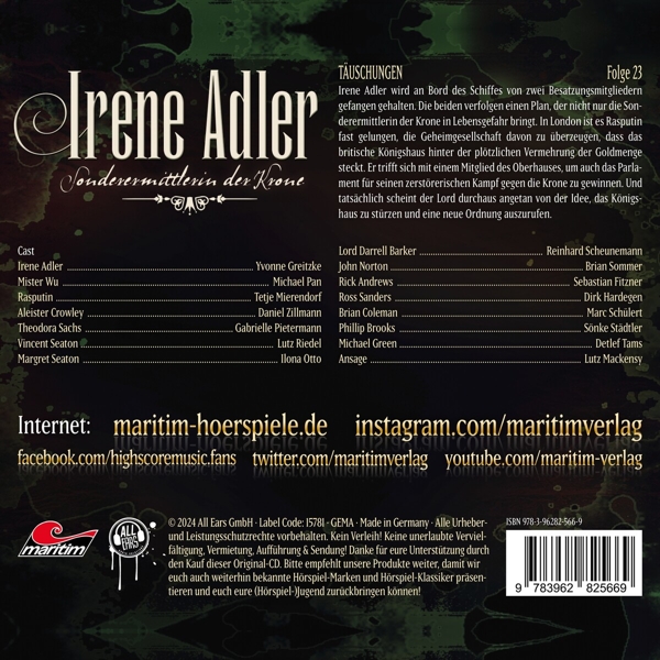 Irene Adler 23 - Täuschungen 1