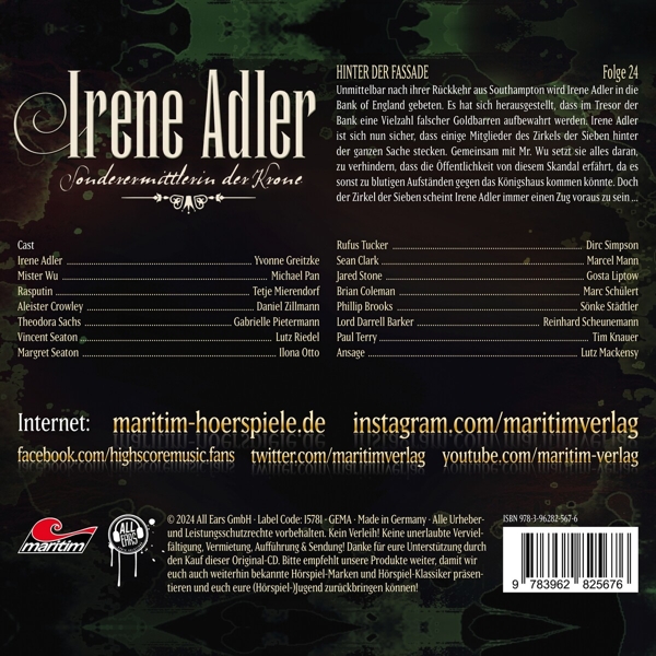 Irene Adler 24 - Hinter Der Fassade 1