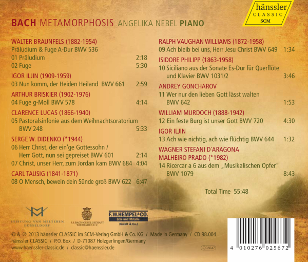 Bach Metamorphosis *s 1