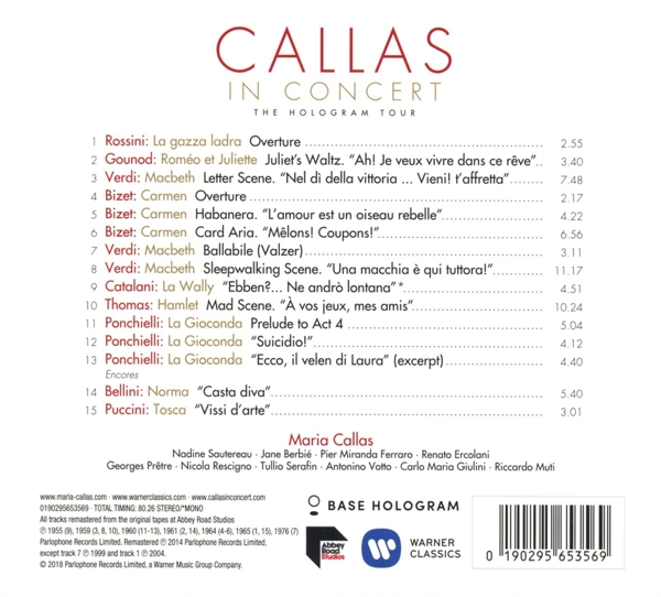 Callas in Concert-the Hologram Tour 1
