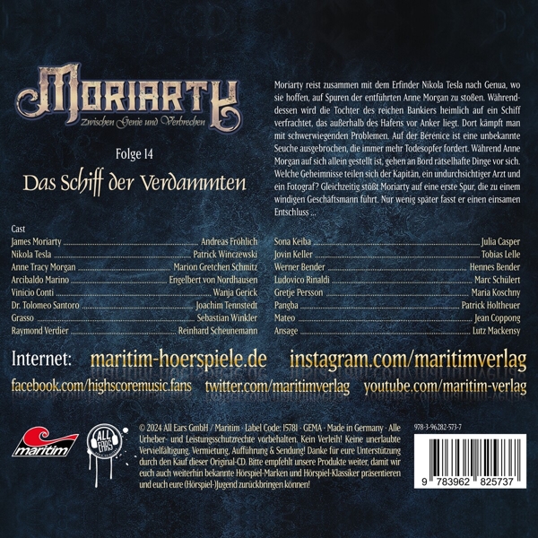 Moriarty 14 - Das Schiff Der Verdammten 1