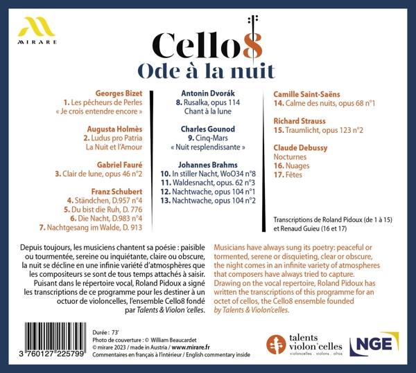 Ode à la nuit (Transcriptions for Cello Octet) 1