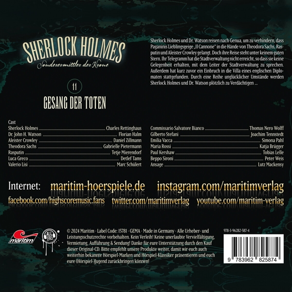 Sherlock Holmes 11: Gesang Der Toten 1
