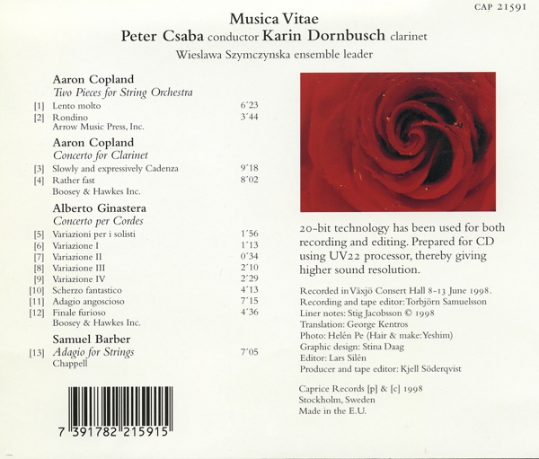 Copland, Ginastera, Barber 1