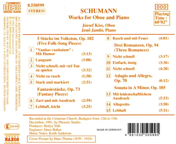 Werke Für Oboe Und Klavier 1