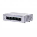 Cisco - Business 110 Series 110-5T-D - Switch - unmanaged - 5 x 10/100/1000 - Desktop, an Rack montierbar, wandmontierbar - DC Power