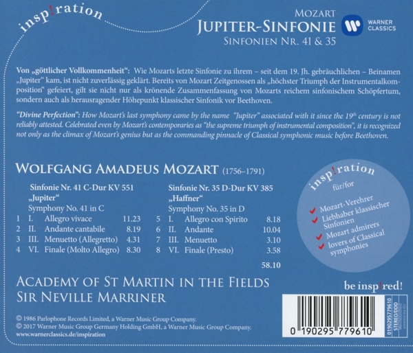Jupiter-Sinfonie:Sinfonien 41 & 35 1