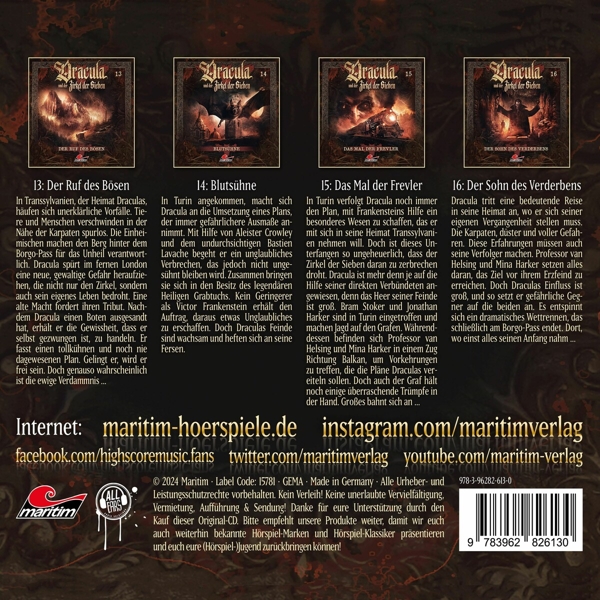 Dracula Und Der Zirkel Der Sieben: 13-16 (4CD Box) 1