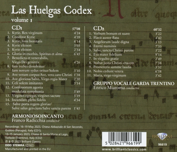 Las Huelgas Codex, Volume 1 1