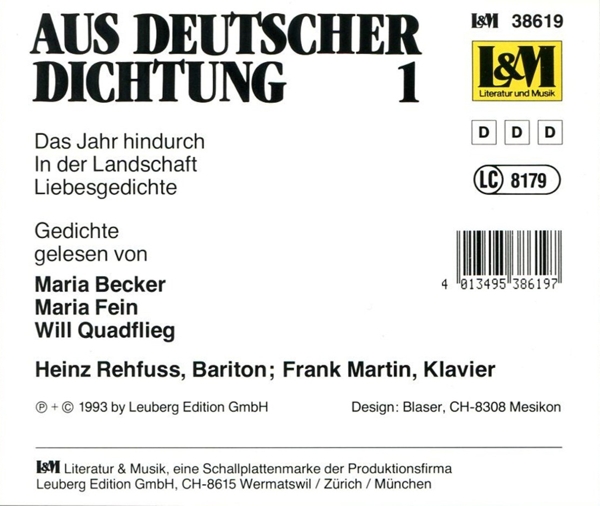 Aus Deutscher Dichtung 1 1