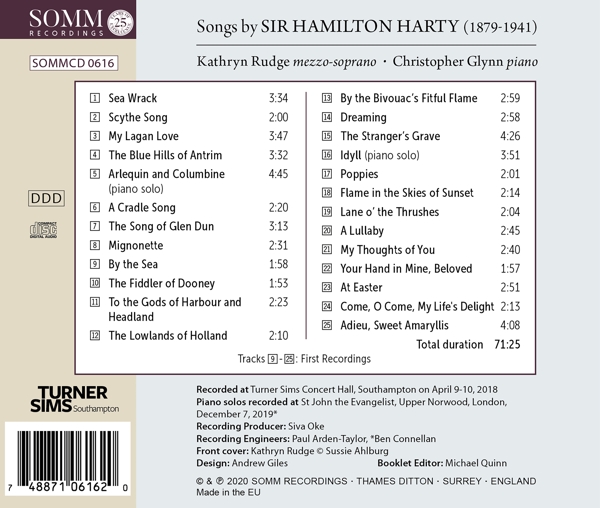 Songs by Sir Hamilton Harty 1