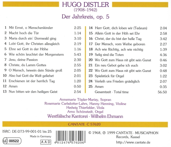 Der Jahrkreis, Op. 5 1