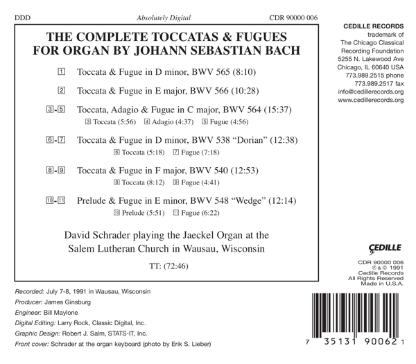 Complete Toccatas & Fugues 1
