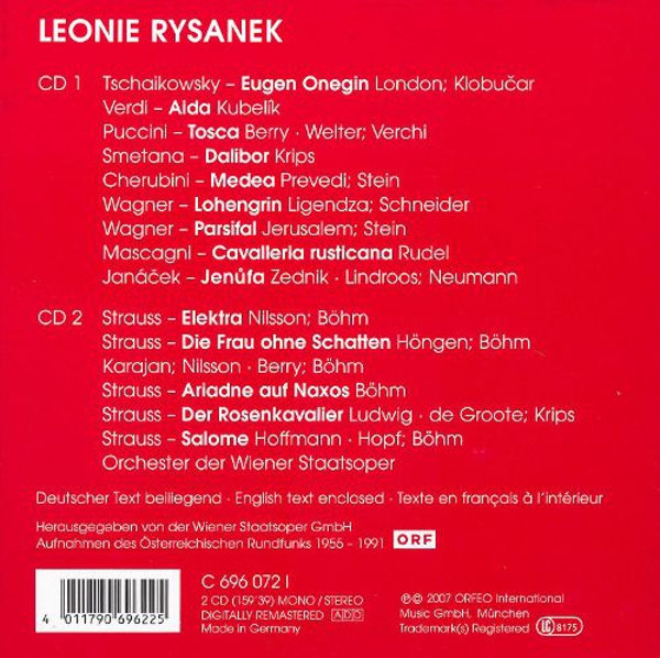 Oper:Medea/ Lohengrin/ Parsifal/ Aida/ + 1