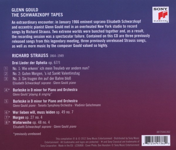 Glenn Gould: The Schwarzkopf Tapes 1