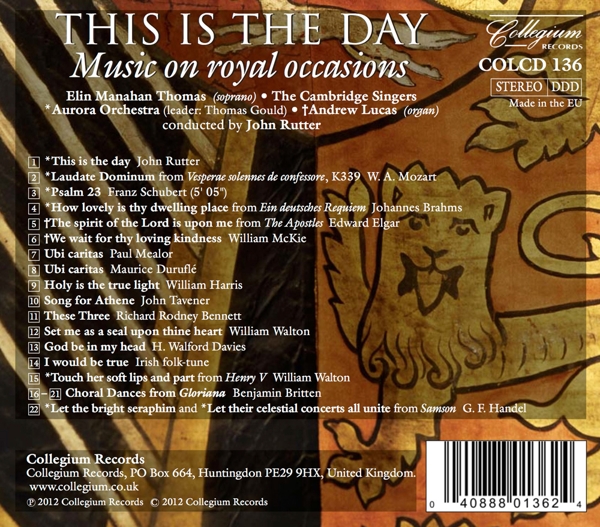 This Is The Day: Musik Zu Königlichen Anlässen 1