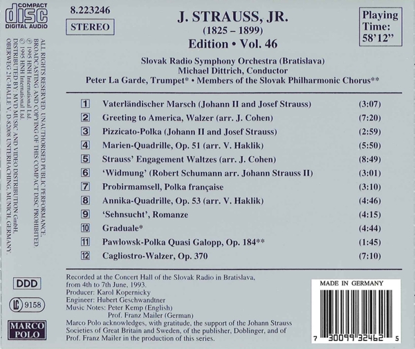 J.STRAUSS JR.-EDITION VOL.46 1