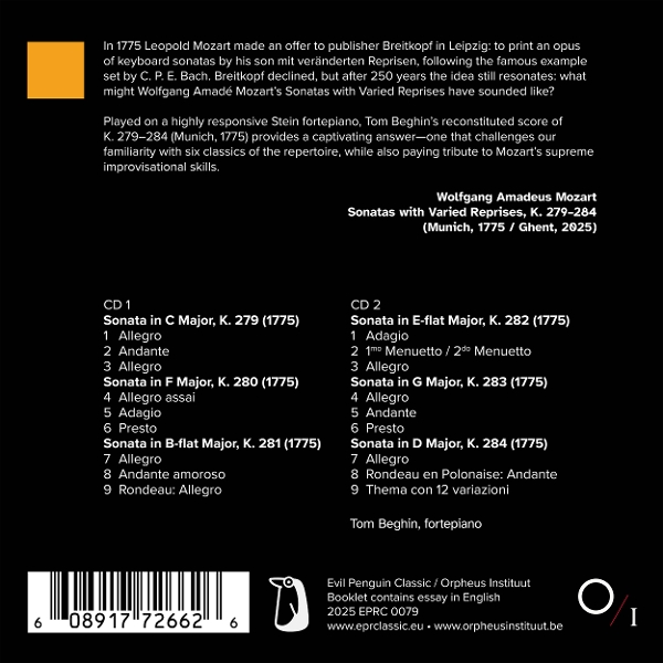 Sonatas With Varied Reprises K. 279-284 1