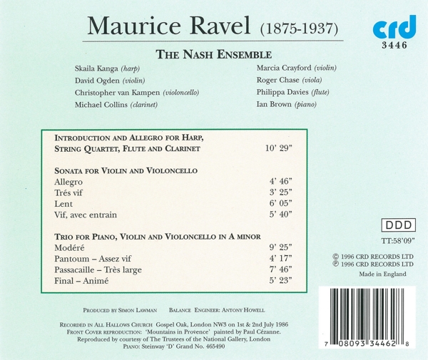 Introduction &Allegro/ Piano Trio/ Sonata For Violin 1