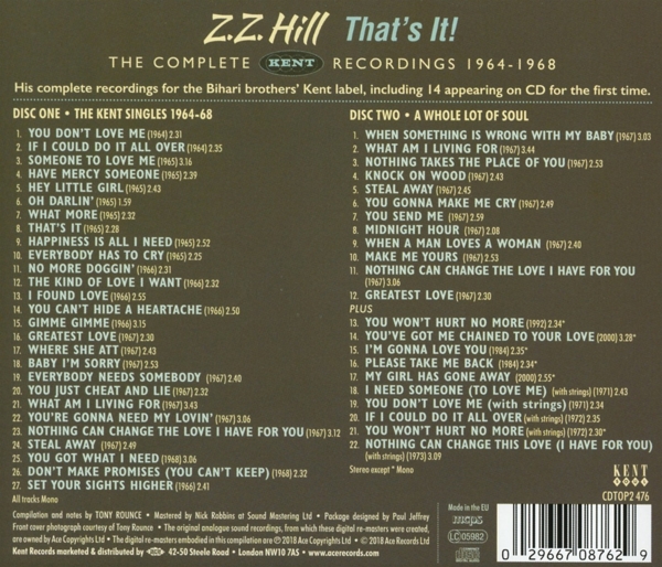 Thats It! Complete Kent Recordings 1964-1968 1
