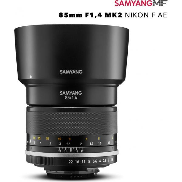 Samyang -4 MK2 Nikon F AE MF 85mm F1 (22990) -Samyang Accessories