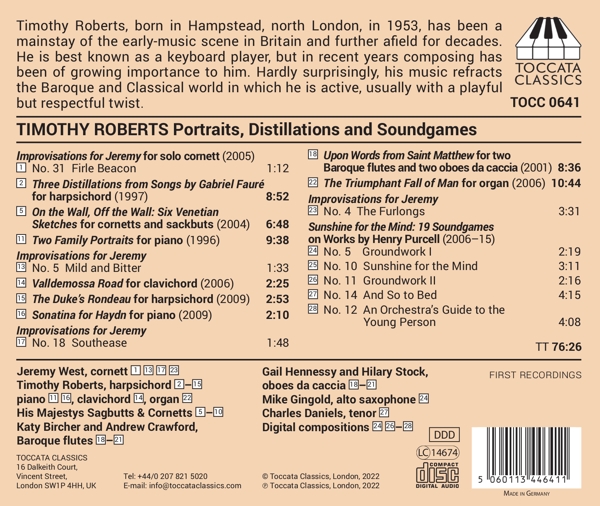 Portraits, Distillations and Soundgames 1