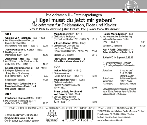 Flügel musst du jetzt mir geben! Ersteinspielu 1