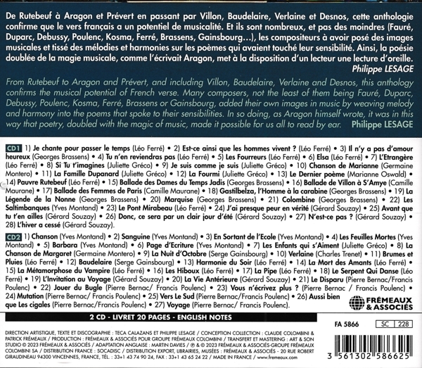 Les Poètes En Chansons / Music And The Great Poets 1