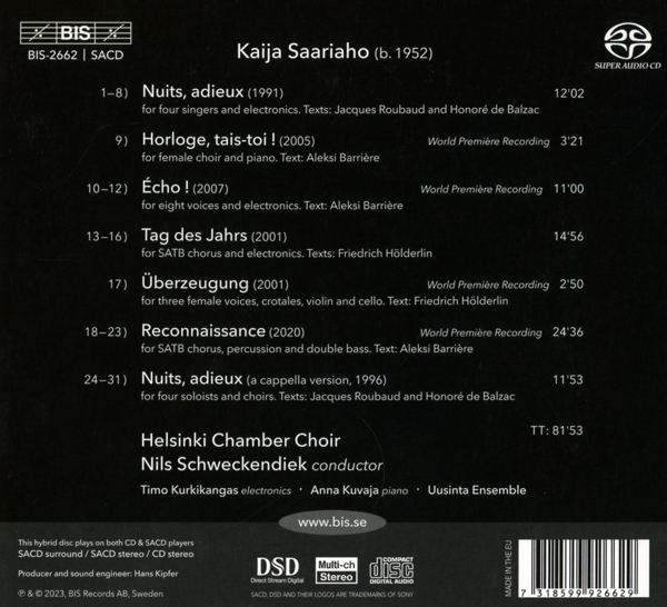 Schweckendiek, Nils/ Helsinki Chamber Choir 1